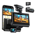 iZEEKER 4K Dash Cam Front and Rear with Wi-Fi, GPS, Dual Dash Camera for Cars with 32GB Card, 3'' IPS Touchscreen, WDR, Night Vision, Parking Mode, 2 Mounting Options