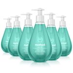 Method Liquid Hand Soap, Biodegradable Formula with Gel Soap Dispenser Made of 100% Recycled Plastic, Waterfall Scent, 354 ml Soap Pump Bottles, 6 Pack