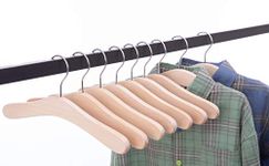 Cocomaya 30CM Wooden Kids Baby Children Toddler Hanger Coats Clothes Hanger with 360 Swivel Hook, Pack of 10 (30 cm unfinished natural color, 10)