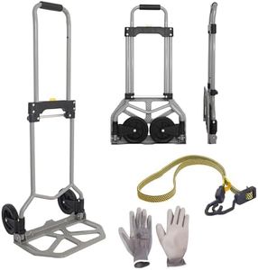Tutticon-Carretilla Plegable de Carga y Transporte - Carro Plegable con Ruedas, Carretilla de Mano Compacta y Ligera para Uso Doméstico y Comercial, Fácil de Almacenar y Transportar.