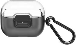 SAMSUNG Galaxy Buds 3/Buds 3 Pro Clip Case with Carabiner, Keeps Charging Case Closed, Clear Cover Clips to Bag, Belt Loop, US Version, GP-FPR630HICBW, Transparent