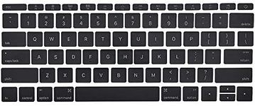 MMOBIEL US Keyboard Key Caps Full Set Replacement Compatible with MacBook Pro Retina 13" 15" A1989 A1990 A1932 (Black)