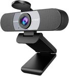 EMEET 1080P Webcam, C960 Web Camera with 2 Noise-Cancelling Microphones & Privacy Cover, 90° FOV Computer Camera, Plug & Play USB Webcam for Calls/Conference, Zoom/Skype/YouTube, Laptop/Desktop, Grey