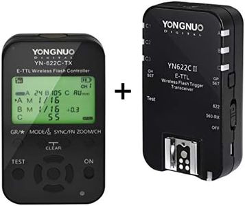 YONGNUO YN622C-KIT Wireless E-TTL Flash Trigger Kit, with LED Screen for Canon, Including 1X YN622C-TX Controller and 1X YN622C II Transceiver