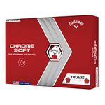 Callaway Golf Chrome Soft Golf Balls (Chrome Soft, Red,Truvis)