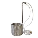 NY Brew Supply - AZ-W3850-SV Stainless Steel Wort Chiller, 3/8" x 50', Silver