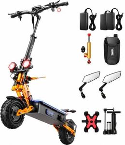 M YUME SCOOTER X11PRO / X11+ Electric Scooter 6000W 60V 30AH Samsung Battery Dual Motors 50 MPH 60 Miles 11" Tire with Steering Damper 330lbs Max Loading (Samsung)