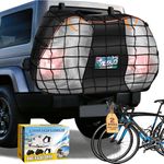 Cholila Cover Bike Cover for Transport on Rack - Bike Covers for 2 Bikes On Rear Bike Rack - Bike Rack Cover Visible Tail lights and License Plate Window - Heavy Duty 600D Waterproof Travel Bike Cover