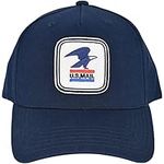 Concept One USPS Mail Baseball Hat, Eagle Embroidered Logo Adjustable Adult Snapback Baseball Cap with Curved Brim, Navy Blue, One Size, Navy Blue, One size