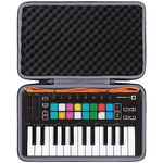 co2CREA Hard Travel Case for Novation Launchkey Mini MK3 /MKII Portable 25 Key MIDI DJ Controller,Case Only