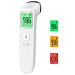 Forehead Thermometer, Baby and Adults Thermometer with Fever Alarm, LCD Display and Memory Function, Ideal for Whole Family (White)