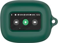 Soft Silicone Skin Case for JBL Live Beam 3, Shock-Absorbing Case Cover Accessories with Keychain for Men Women for JBL Live Beam 3-Dark Green