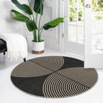 Lahome Modern Rainbow Round Rug 3ft