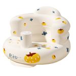 Baby Inflatable Seat for Babies 3-36 Months Built in Air Pump Infant Back Support Sofa Toddler Chair for Sitting Up, Baby Shower Chair Baby Outdoor Seat Floor Seater Gifts (Pumkin)