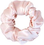 100% Mulberry Silk Hair Tie Silk Hair Scrunchies Hair Decoration Without Hair Damage Prevents Frizz 1pack (Pink)