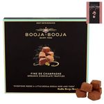 Dark Chocolate Gift Box Gluten Free Booja Booja Vegan Chocolates Fine de Champagne Selection Vegan 138g&Cards - Birthday, Christmas, Valentine, Care Package, Fathers Day, Mothers Day