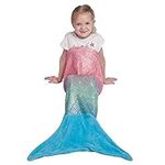 softan Kids Mermaid Tail Blankets, Toddlers Girls Mermaid Tail Blanket with Silvery Shining Stars Design, Kids Childs Mermaid Toys, Little Mermaid Gifts for Girls - 17" x 39"