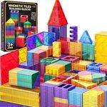 KIDCHEER Magnetic Tiles Blocks Toddlers Kids Toys 102PCS Montessori Sensory Building STEM Preschool Learning Toys Girl Boys Toys Outdoor 3-5 Magnet Toys 3 4 5 6 7 8 9 Year Old Boys Girl Birthday Gifts