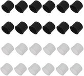 VGOL 24pcs RCA Anti Dust Plug Dustproof Cover RCA Port Stopper Protective Cover Silicone for TV AV Computer White Black