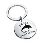 Lywjyb Birdgot Orcas Are My Spirit Animal Keychain Killer Whale Gift Funny Animal Lover Gift (Orcas Are My Spirit CA)