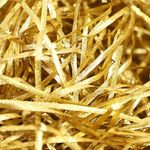 Gold Glitter Shredded Tissue Paper for Hampers and Gift Box Stuffing 100 Grams, Gift Boxes Filler for Birthdays/Easter/Father's Day Decorations, Great Basket Filling and Packaging Filler