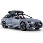 Invite Enterprise Scale Diecast Car 1:24 For Audi Rs6 High Simulation Diecast Metal Alloy Model Car Audio Light Pull Back Car Model Collectible Model Vehicle?Colors As Per Stock?