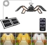Solar Shed Light Indoor Outdoor,Solar Foldable Light with 1100LM 320LED IP65 Waterproof, Solar Pendant Light with Remote & 3 Lighting Modes, Solar Security Motion Sensor Lights for Yard Barn Gazebo