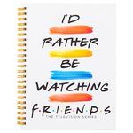 Silver Buffalo FRIENDS I'd Rather Be Watching Hardcover Spiral Journal, 6 x 8 inches