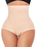 Shapewear Tummy Control Underwear Women High Waisted Body Shaper Panties Seamless Waist Trainer Shaping Panty (#02 Beige (No Bones),Large)