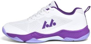 LEFUS Women's Light 201 Lightweight Non-Marking Pickleball Shoes - Court Shoes for Badminton & Tennis (Purple, 8)