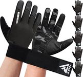 RDX Weight Lifting Gloves with Wrist Support -Touch Screen Full Finger Gym Workout, Breathable Anti Slip Padded Grip, Men Women Fitness Training, Powerlifting Bodybuilding HIIT Exercise Weightlifting