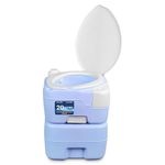 SereneLife 20L Outdoor Camping Toilet, Portable Toilet, Comfortable Flushable Portable for Adults, Travel, Compost, Porta Potty Loo, Detachable Waste Tank & Phone Holder