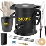 MMasters 4KG Propane Melting Furnace Kit with Gloves, 2400℉ High-Efficiency Metal Foundry for Gold, Silver, Copper, and Aluminum Smelting, Ideal for Jewelry Making and Metal Casting