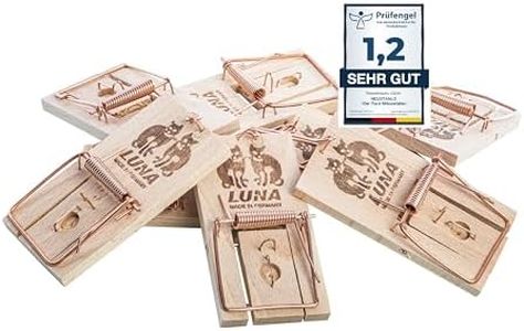 NEUSTANLO | 10er Pack Mäusefallen aus Holz | Schlagfalle, Schnappfalle | Hohe Schlagkraft | Leicht zu verwenden | Made in Germany