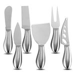 VANRA 6-Piece Cheese Knife Set Mini Stainless Steel Cheese Knives with Butter Spreader and Fork for Charcuterie Boards and Cheese Platters