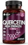 Quercetin 500mg High Strength Antioxidant Supplements (6 Months Supply) 180 Vegan Pure Quercetin Capsules Easy to Swallow - One A Day - Gluten Free & Non-GMO, Made in UK by New Leaf