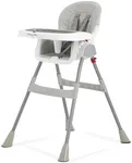 Dream On Me Portable 2-in-1 Tabletalk High Chair, Convertible Compact High Chair, Light Weight Portable Highchair, Grey