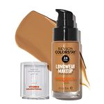 Revlon ColorStay Liquid Foundation Makeup for Combination/Oily Skin SPF 15, Longwear Medium-Full Coverage with Matte Finish, Golden Caramel (360), 1.0 oz