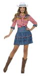 Smiffys Rodeo Doll Costume, S - UK Size 08-10, Blue