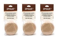 1050x (3 Packs) Paper filters compatible with The Aeropress Coffee Maker - Vegan Non Bleached Natural - 2POUR. Perfect Stocking Filler For Xmas Christmas.