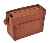 Vercord Felt Zipper Handbag Tote Purse Duffel Backpack Organizer Insert Coffee Small