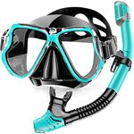 Karvipark Dry Snorkel Set, Anti-Fog Scuba Snorkelling Packages, Panoramic Wide View Snorkelling Goggle, Professional Snorkelling Gear for Adults