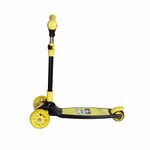 Hoppie Kids Kick Scooter - 3-Wheel Stability, Adjustable Height for Growing Kids, Foldable & Portable, LED Light-Up Wheels, Rear Foot Brake, Lightweight & Durable Design (Panda, Black)