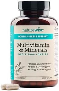 NatureWise Women’s Multivitamin Whole Food Complex with Stress Support | Vitamins for Healthy Heart & Bones + Sensoril Ashwagandha to Reduce Stress (⬇ Watch Video in Images) [1 Month - 60 Count]