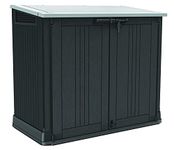 Keter Store-It-Out Prime 4.3 x 3.7 ft. Outdoor Resin Storage Shed with Easy Lift Hinges, Perfect for Yard Tools, Pool Floats and Garden Accessories, Black