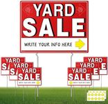 7 Pcs Yard Sale Signs with Metal St