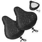 Zacro Bike Seat Cover, 2 pcs Waterproof Bicycle Seat Cushion Saddle Cover with Drawstring, Rain Dust Protective Bike Seat Protector Accessories for Women Men City Road/Casual Outdoor, 10.8″x10.2″