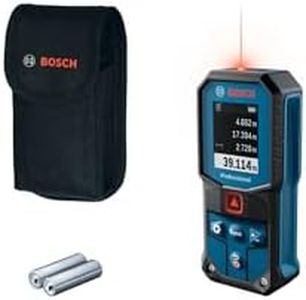 Bosch Professional Laser Rangefinder GLM 40-31 (IP 65, Shock-Absorbing Housing, 7 Measuring Modes, Automatic Calculations for Length/Area/Volume, Bright Colour Display, Compatible with Li-ion Battery)