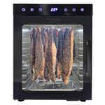 Kalahari Khabu Stainless Steel Biltong Box Food Dehydrator and Drying Cabinet – Large 10 Trays, 5 Hanging Rods, with 20-90°C Temperature Control – Perfect for Drying Biltong, Meat, Vegetable & Fruit