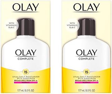 Olay Face Moisturizer Complete Lotion All Day Daily Facial Moisturizing Lotion SPF 15 for Normal Skin and Hydration, Oil-Free Non-Greasy, 6 Fl Oz (Pack of 2)